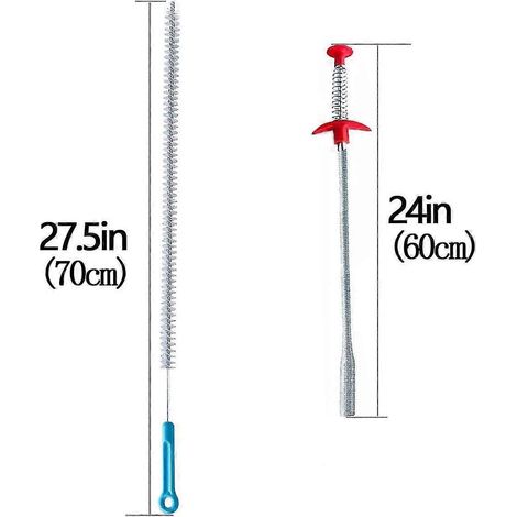 Lot de 6 outils de nettoyage de canalisations, brosse de nettoyage pour évier (1/3)