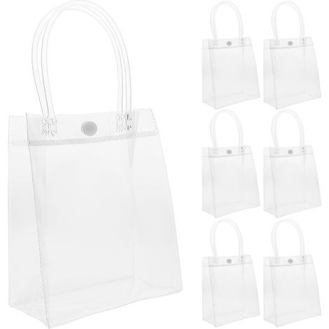 réutilisables en PVC transparent lot de 10 avec poignée (1/5)