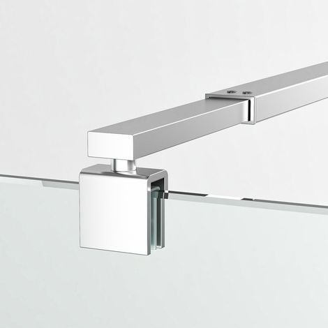 WDWRITTI Stabilisator Haltestange Verstellbar 73-123cm Duschwand Haltestange Stabilisierungsstange für Dusche Stabilisator für Glasdicke 8-10 mm Dusche Duschwand Duschabtrennung, Chrom