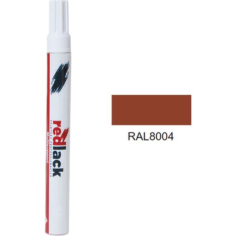 Feltro Vernice per ritocchi 8 ml – RAL 8004 – Marrone Rame – lucida – multisupporto – Redlack