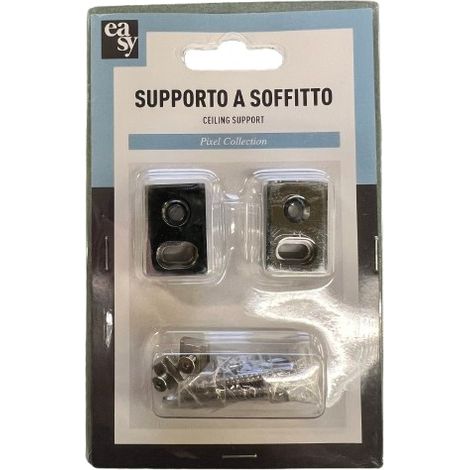 2PZ SUPPORTO A SOFFITTO PIATTO COL.CROMO