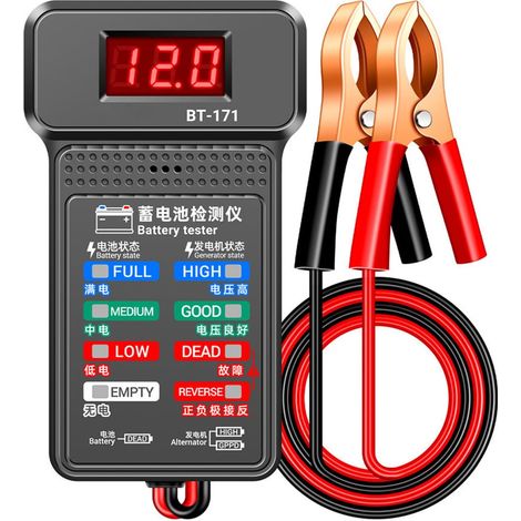 Autobatterietester 100-2000CCA Batterielasttester 12V-Fehlertestgerät Kfz-Batterie- und Lichtmaschinentester