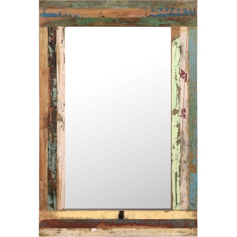 Specchio vintage in legno con cornice colorata - NUOVO (1/5)