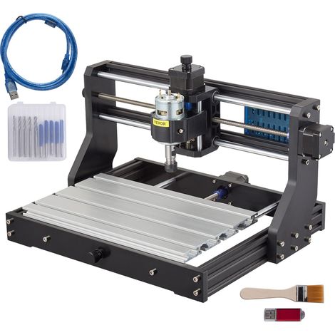 Machine à Graver CNC 3018 Pro Graveur CNC avec Zone de Travail 30 x 18 x 4,5 cm Commande GRBL Haute Précision, Machine de Gravure 3 Axes pour Sculpture, Fraisage, Plastique, Acrylique, PVC, Bois (1/5)