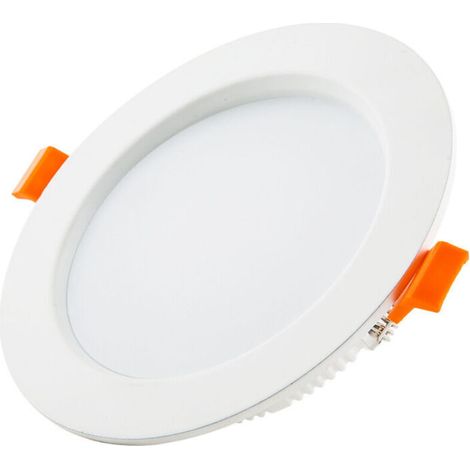 Lot de 6 spots encastrés LED ultra-plats 230 V 5 W, éclairage de plafond encastré, spot LED 3000 K, spot de plafond, pour salle de bain, salon, cuisine, chambre, diamètre d'encastrement 75 mm [classe