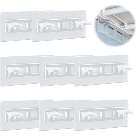 Support D Étagère Autocollant - Capacité 30 Kg - Pour Surface Lisse Verre Carrelage Métal - 8 Pièces (1/5)