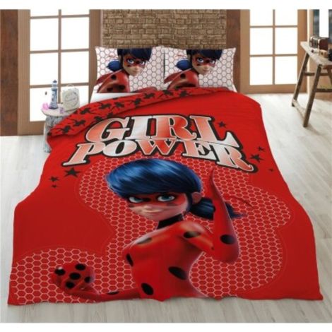Parure de Lit Miraculous – Marinette – Housse de Couette + Taie d'oreiller