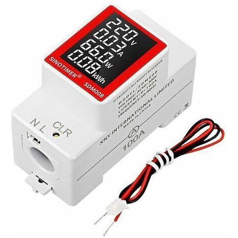 Reinicio del contador digital de electricidad, monitor de consumo de energía y vatímetro. (1/5)