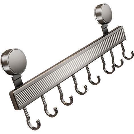 Ganchos de aluminio para organizar - gancho de 40 cm, 8 ganchos