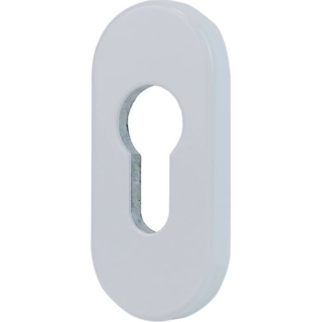 Rosace cylindre ovale de sécurité 9mm - Finition : Blanc RAL9016 - - KINTECH