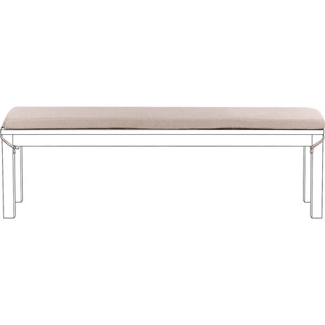 Bench Seat Pad Cushion Beige Solid Colour String Ties UV Resistant Set Pad TUSCANIA (1/5)