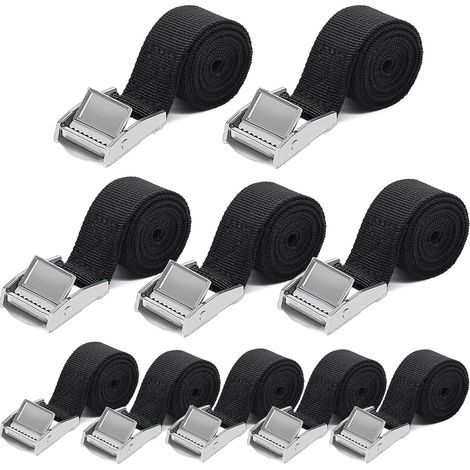 Correas de amarre INHHUB - 10 unidades, 2,5 cm x 60 cm, correas ajustables cortas