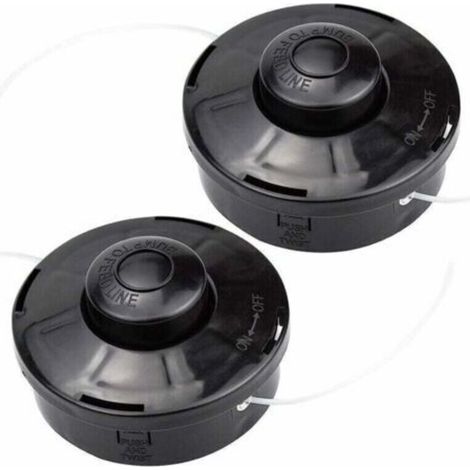 Lot de 2 Tête de débroussailleuse Universelle Nylon Bobine de Rechange de Tondeuse Débroussailleuse Tête De Coupe M10 X 1,25 pour Débroussailleuse Thermique à Essence (1/5)