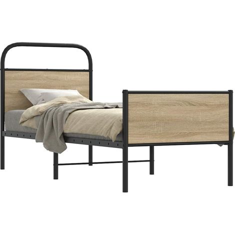 Cadre de lit sans matelas-Structure de lit 75x190cm chêne sonoma bois ingénierie 610285 (1/5)