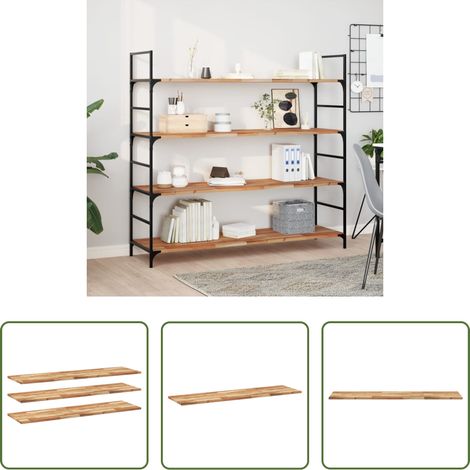 Wandregal -  Schweberegale 3 Stk. 160x40x2 cm Massivholz Akazie Ölbehandelt (1/5)