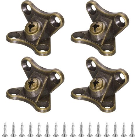 4 Pièces Équerre Amovible Pour Étagères Armoires (Bronze) (1/5)