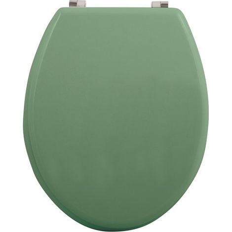 CLÉO Asiento WC MDF Verde Albahaca Mate - Bisagras acero inoxidable MSV