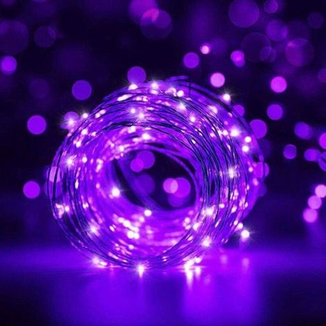 Bardusch-Guirlande lumineuse Halloween Violet, 10M 100LED en fil de cuivre alimentée IP65 Étanche Girlande de Lumière Pour Extérieur (1/4)