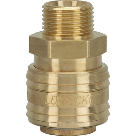 Racor r谩pido acoplamiento con rosca macho de M18x 1,5 mm L脺DECKE ES1815A