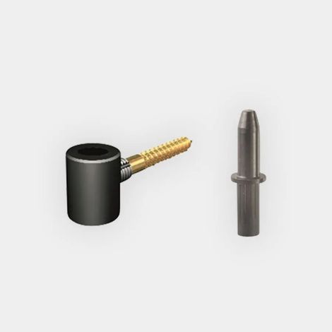 Gond de 14 mm tirefond en composite avec insert acier et son axe pour volet battant (1/2)