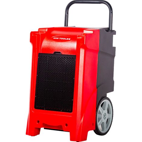 Mw Tools – Déshumidificateur pro mobile industriel 90 L/jour – Châssis en polyéthylène résistant – Pompe d'évacuation intégrée – BDP90