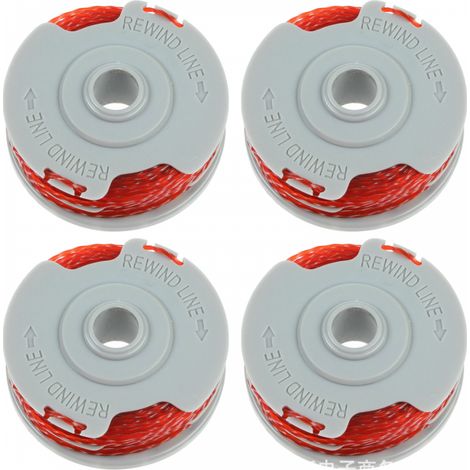 Lot de 4 bobines de fil de coupe de 10 m, bobines de rechange pour coupe-bordure, fil en nylon, compatibles avec toutes les débroussailleuses, fil de coupe longue durée (1/5)