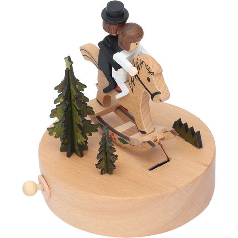 Spieluhr aus Holz, Musikdose mit Melodie, romantisches Valentinstagsgeschenk, Möbeldekoration, galoppierendes Pferd (1/5)