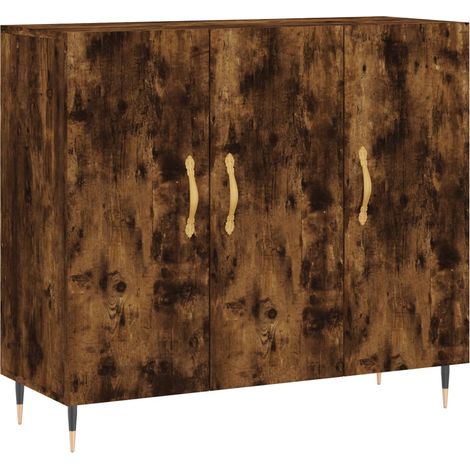 Credenza cassettiera mobile contenitore organizer cucina soggiorno salotto 90 x 34 x 80 cm legno ingegnerizzato marrone 020031128