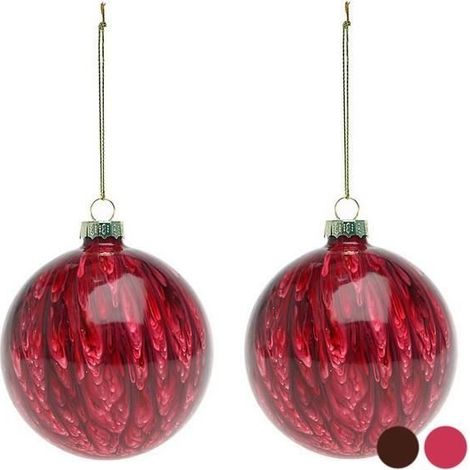 Weihnachtskugeln - 113572 - Rot - Braun - Glas - 8 cm (1/2)
