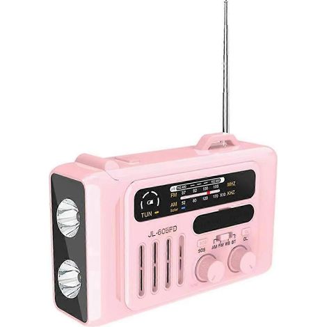 Filiyano – lampe torche LED et – Enceinte Bluetooth multifonctionnelle à manivelle solaire, radio AM/FM/NOAA avec lampe torche LED et fonction lecture (1/5)