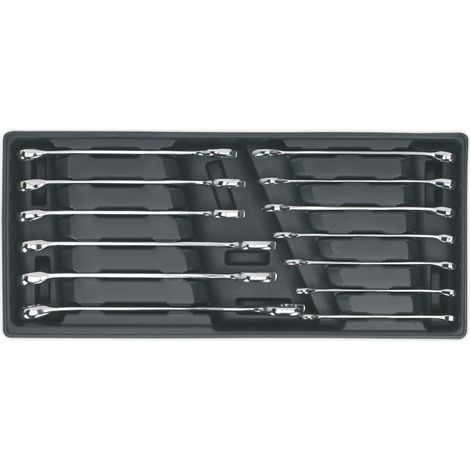 Sealey TBT01 Premier Combination Spanner Set with Tool Tray 13pc