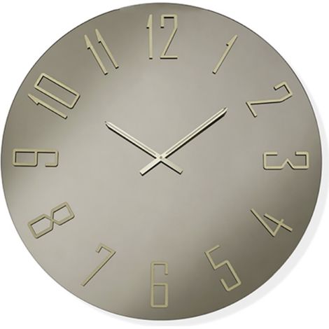Orologio OZIAS rotondo D60 cm in cristallo Bronzo e numeri Oro