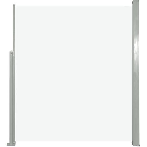 Tenda laterale retrattile/schermo per la privacy per patio giardino terrazzo balcone 160 x 500 cm crema 020007094