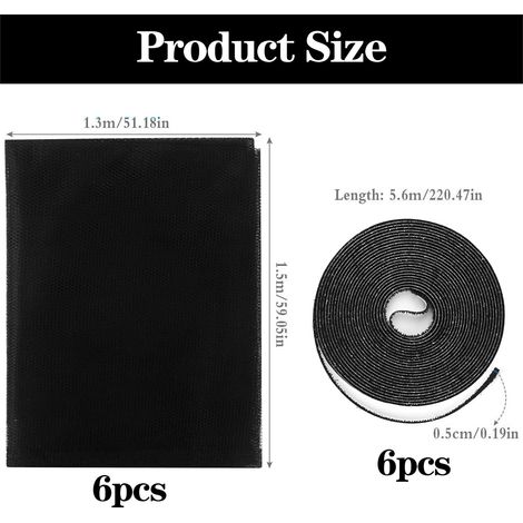 Moustiquaire de Fenêtre sur Mesure, Filet de Protection Insectes avec Bande Adhésive, Kit de Moustiquaire Découpable pour Fenêtres, Noir (1/5)