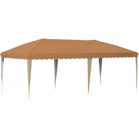 Tente de réception portable, 575 x 290 x 245 cm, beige. (1/5)