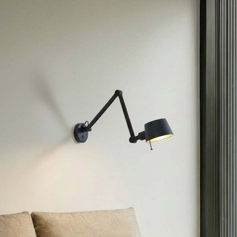 [NEUWERTIG] B-Ware Lucande Wandleuchte Wandlampe Silka LED dimmbar schwarz gold verstellbar 94cm (1/2)