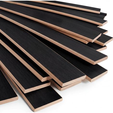 Lot de 30 lattes pour sommier et lit  680x68x8 mm  Bois hêtre durable - 7 plis