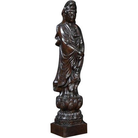 traditionnelle noire en bois d agar représentant le Bouddha
