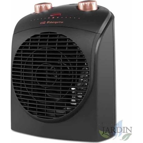 Riscaldatore Orbegozo con selettore a tre posizioni: Heat 1100W-Heat 2200W-Funzione ventola. Temperatura regolabile.