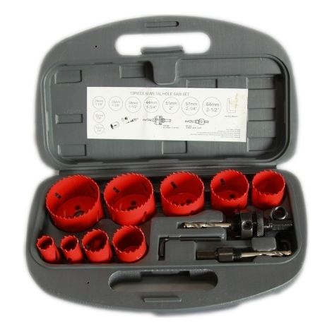 Frese/Seghe a tazza HSS Bi-Metal set 13 pezzi in valigetta