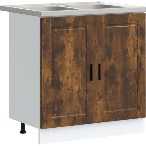 Maison Exclusive - Mobiletto per lavabo Porto 2 pcs Marrone Legno multistrato