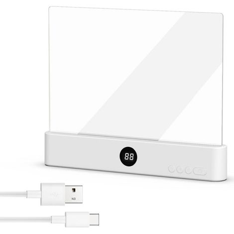 Lampe de lecture - Trois réglages de température de couleur - Intensité variable - Lampe de lecture confortable pour les yeux - Batterie intégrée de 1200 mAh - Design plat et portable - Idéale pour li (1/5)