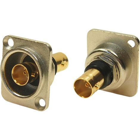 Connecteur coaxial RS PRO Mâle Droit, raccordement A souder 75O Montage panneau ( Prix pour 1 )