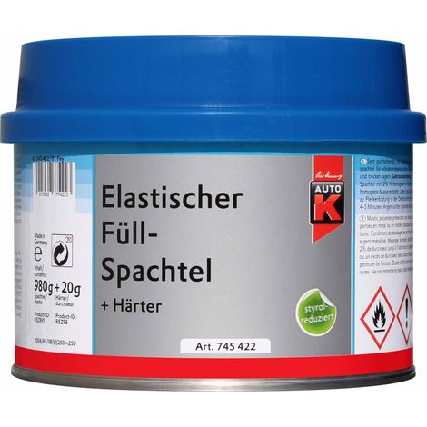 Auto-K Elastischer Füllspachtel + Härter 1000 g Spachtel Spachtelmasse