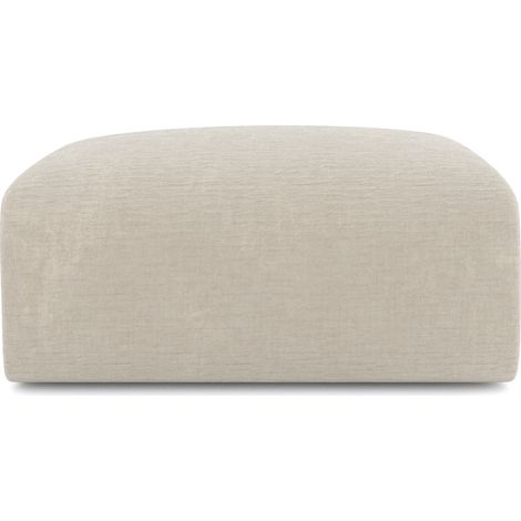 Pouf en velours texturé beige MYRA (1/5)