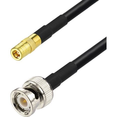 Antennenkabel BNC-Stecker / SMB-Buchse RG58 2 m
