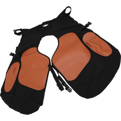 Tablier de maréchal équin réglable en toile résistante à l'usure avec revêtement en cuir fendu PU, fournitures de protection stables pour le toilettage du cheval (1/5)
