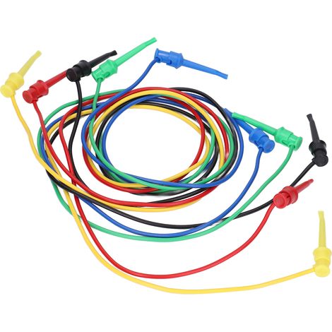 5-teiliges Set aus Prüfleitungen mit Hakenklemmen, doppelseitig, für Wartungszwecke (1/5)