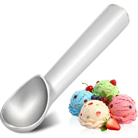 Cuillère à crème glacée, 17,8 cm, antigel, cuillère en aluminium, facile à démouler et à nettoyer, design robuste et durable, pour gelato, pâte à biscuits et purée de pommes de terre (1/5)