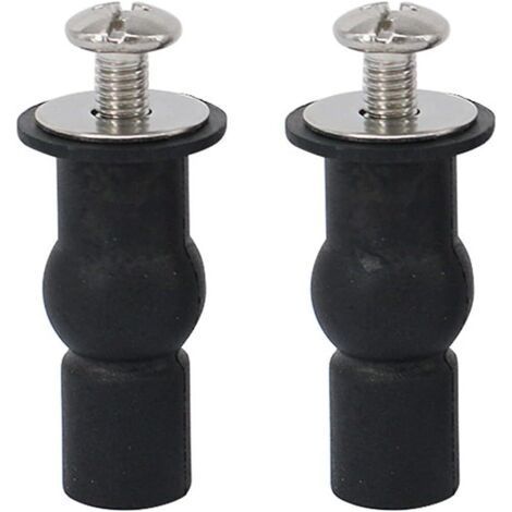 2 Pièces Abattant WC Fixations Charnières, Vis de Fixation du Couvercle des Toilettes, Charnière de Siège de Toilette, pour les Sièges de Toilette, les Sièges de Toilette Généraux(Noir) (1/5)